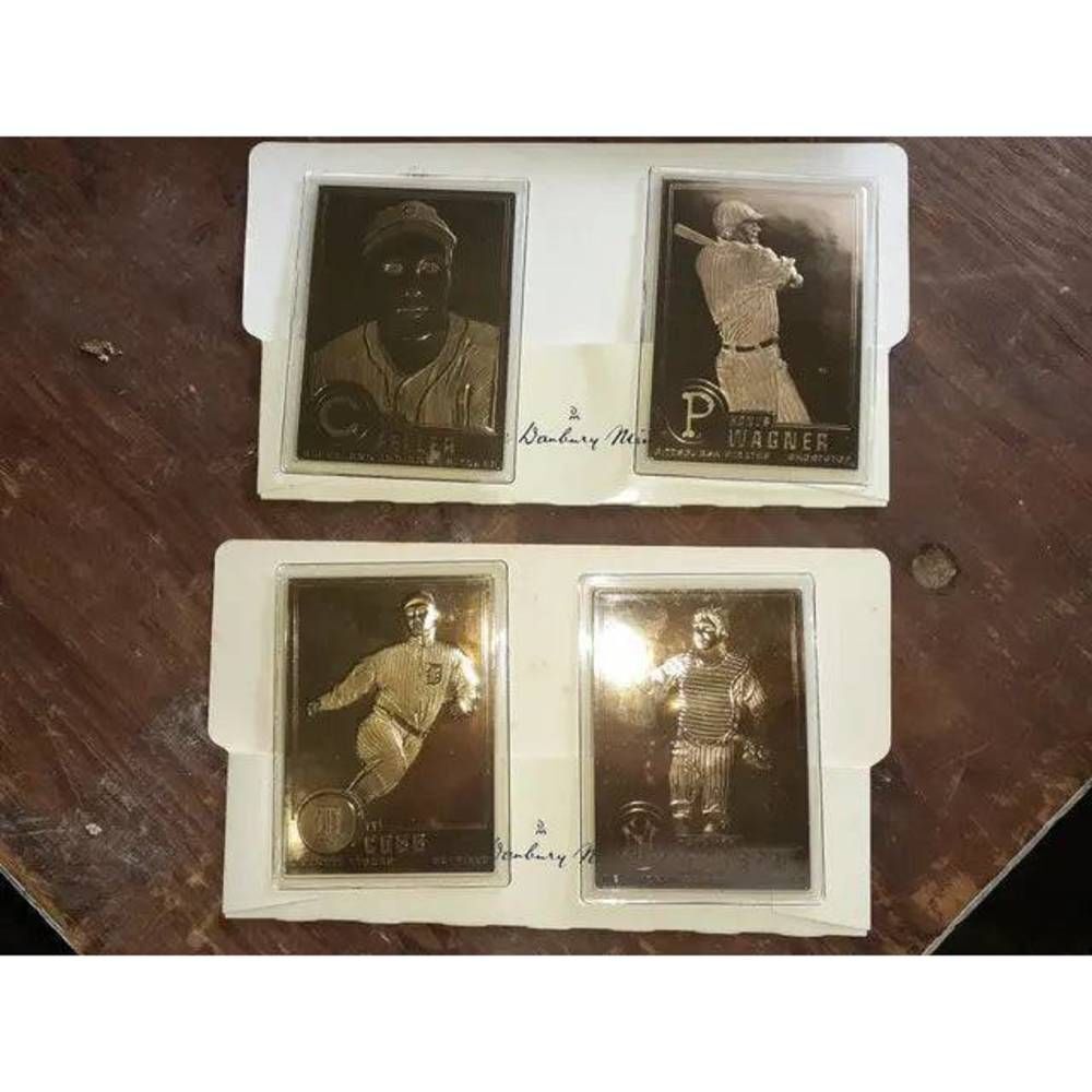 22kt Gold Baseball Cards - Honus Wagner, Ty Cobb and More -Danbury mint(24 card